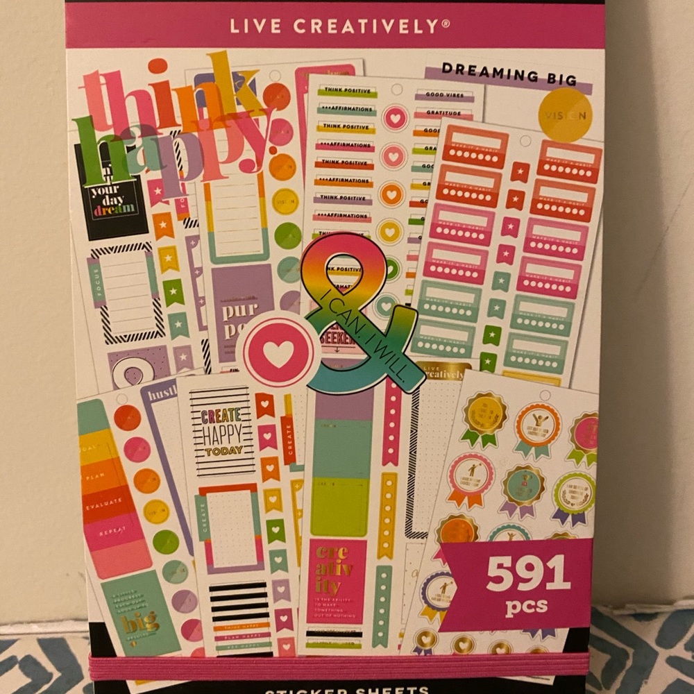 Live Creatively Happy Planner Sticker Book
